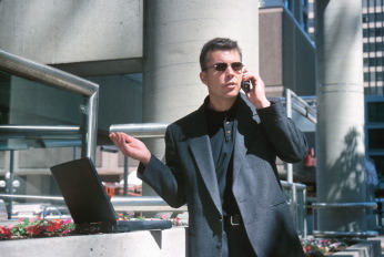 business man on phone